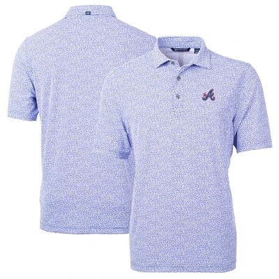 Men's Cutter & Buck Atlanta Braves City Connect Virtue Eco Pique Botanical Print Recycled Polo