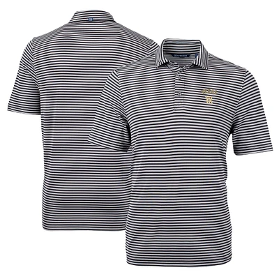 Men's Cutter & Buck Texas Rangers City Connect Virtue Eco Pique Stripe Recycled Polo