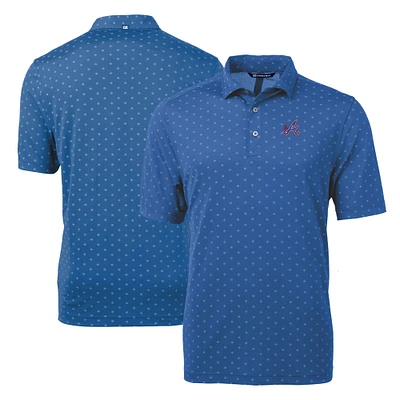 Men's Cutter & Buck Atlanta Braves City Connect Virtue Eco Pique Tile Print Recycled Polo