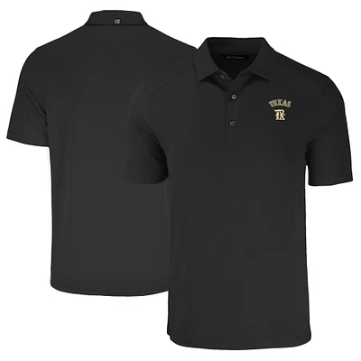 Men's Cutter & Buck Black Texas Rangers City Connect Forge Eco Stretch Recycled Polo