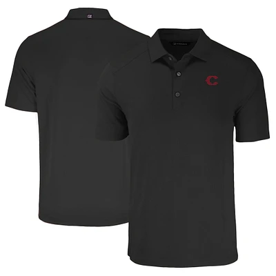 Men's Cutter & Buck Black Cincinnati Reds City Connect Forge Eco Stretch Recycled Polo