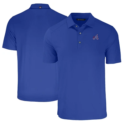 Men's Cutter & Buck Blue Atlanta Braves City Connect Forge Eco Stretch Recycled Polo
