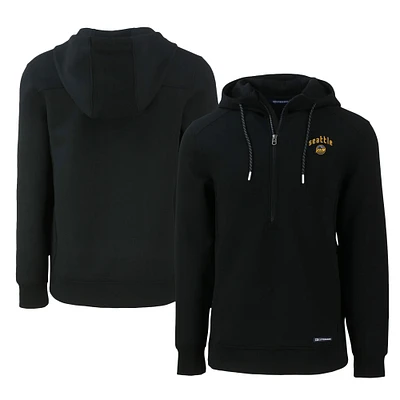 Men's Cutter & Buck Seattle Mariners City Connect Roam Eco Recycled Half-Zip Pullover Hoodie