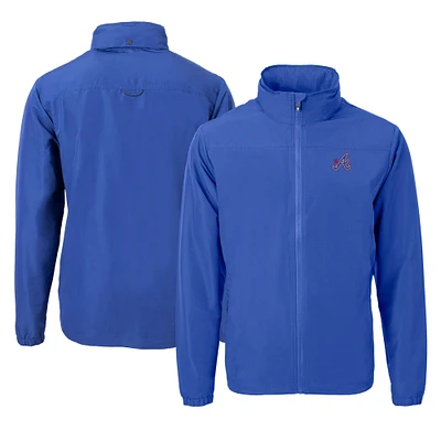Men's Cutter & Buck Blue Atlanta Braves City Connect Charter Eco Recycled Full-Zip Jacket