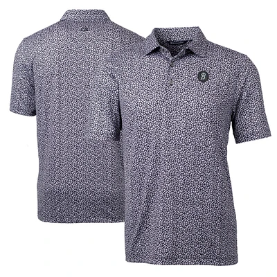 Men's Cutter & Buck Black Baltimore Orioles City Connect Pike Magnolia Stretch Polo