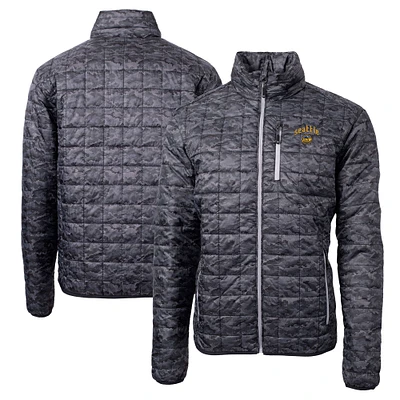 Men's Cutter & Buck Black Seattle Mariners City Connect Rainier PrimaLoft Eco Insulated Full-Zip Printed Puffer Jacket