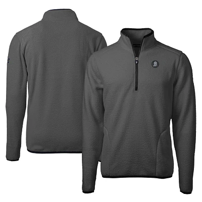 Men's Cutter & Buck Baltimore Orioles City Connect Cascade Eco Sherpa Fleece Quarter-Zip Pullover Jacket