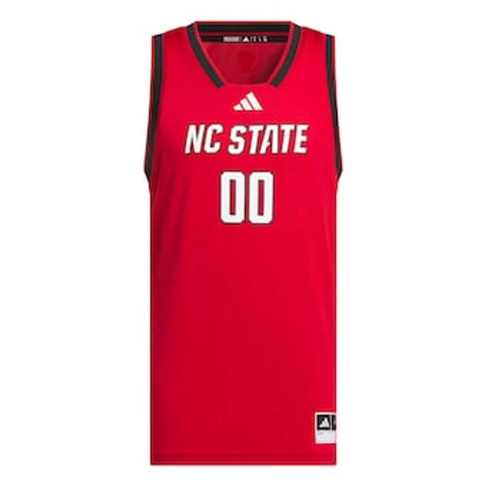 Men's adidas #00 Red NC State Wolfpack Replica Swingman Jersey