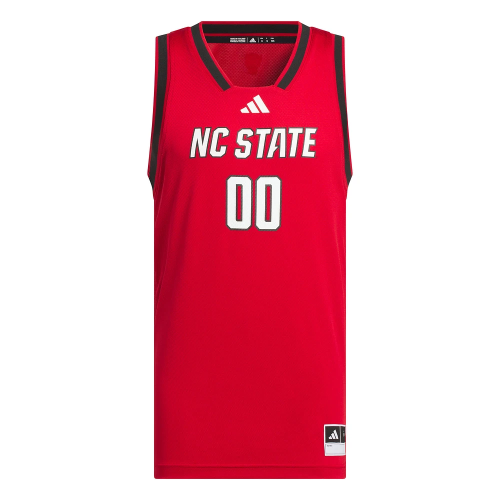 Men's adidas #00 Red NC State Wolfpack Replica Swingman Jersey