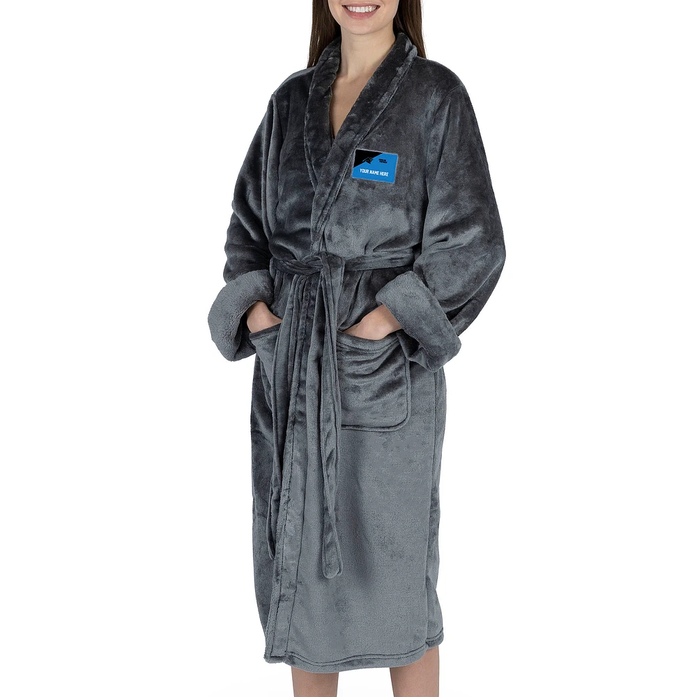 Women's The Northwest Group Gray Carolina Panthers Snipe Personalized Robe