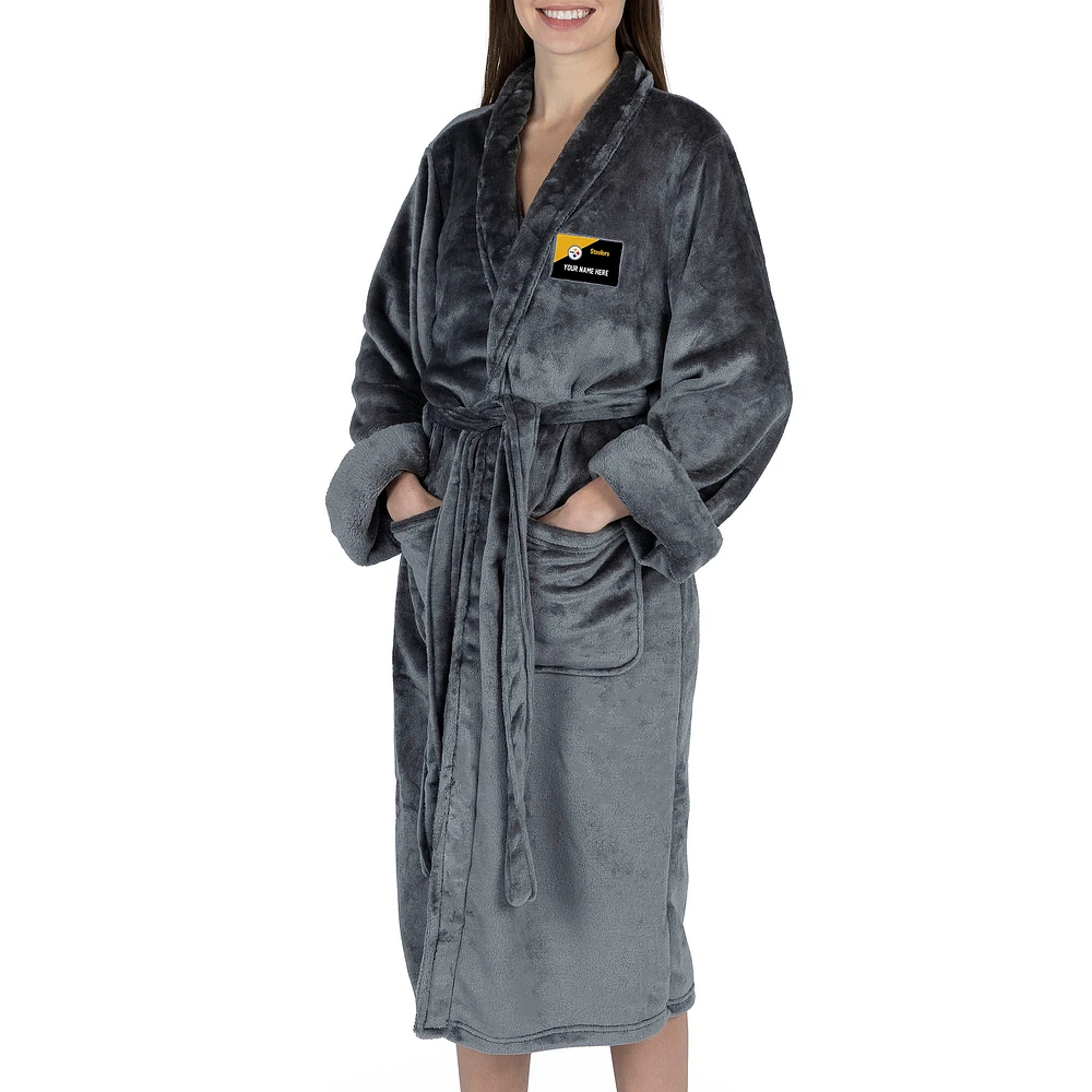Women's The Northwest Group Gray Pittsburgh Steelers Snipe Personalized Robe