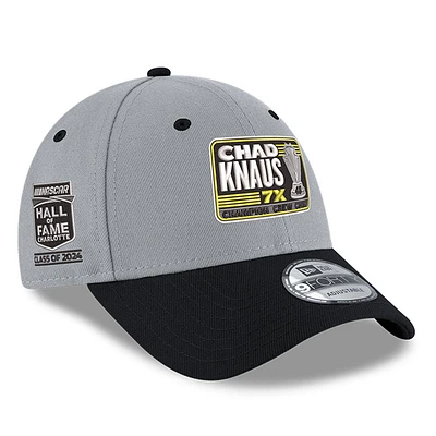 Men's New Era Gray/Black Chad Knaus NASCAR Hall of Fame Class of 2024 9FORTY Adjustable Hat