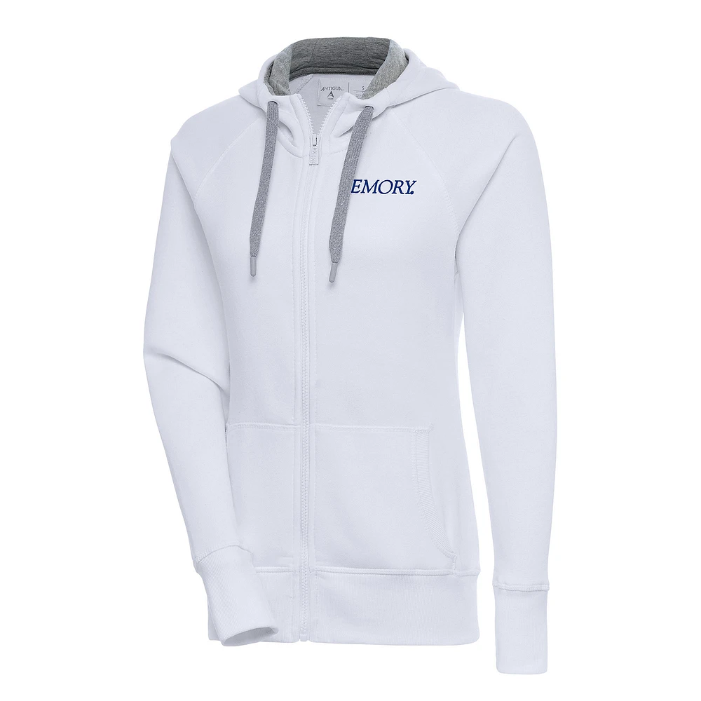 Women's Antigua Emory Eagles Victory Full-Zip Hoodie