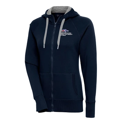 Women's Antigua Navy MSU Denver Roadrunners Victory Full-Zip Hoodie