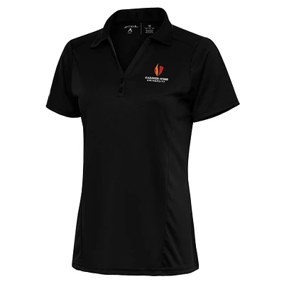 Women's Antigua Black Gardner-Webb Bulldogs Tribute Polo