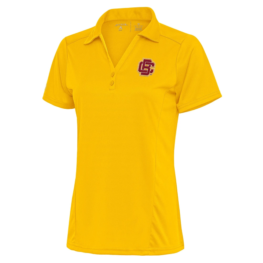 Women's Antigua Gold Bethune-Cookman Wildcats Tribute Polo