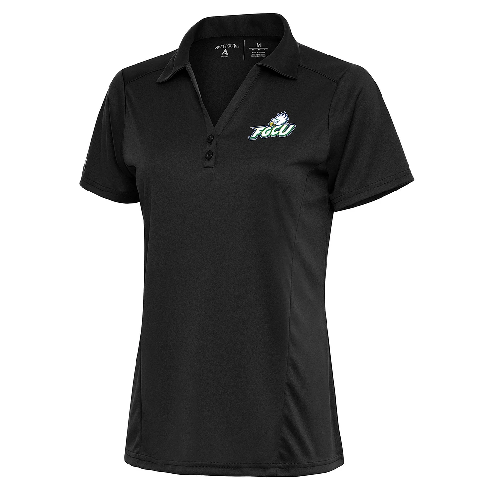 Women's Antigua Charcoal Florida Gulf Coast Eagles Tribute Polo