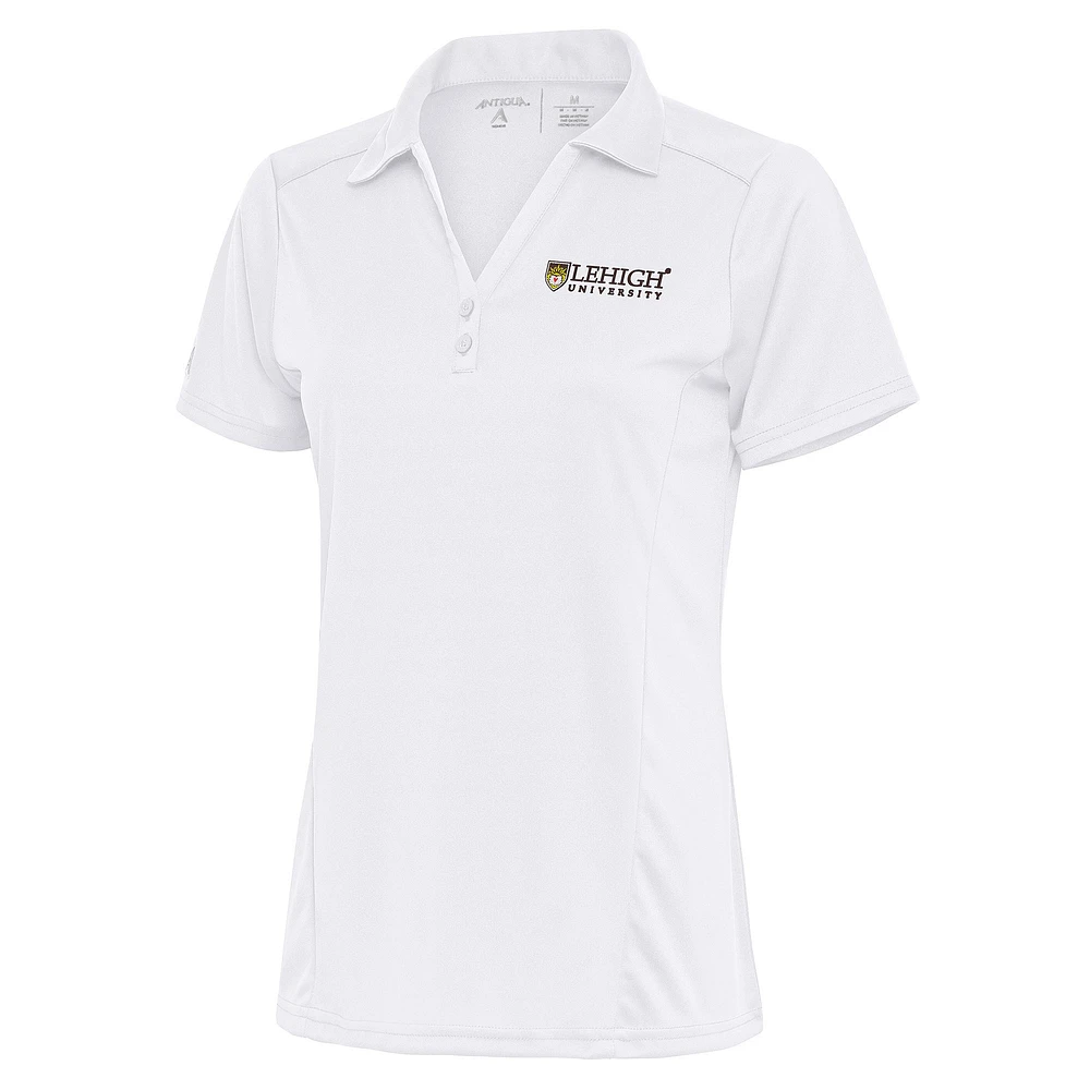 Women's Antigua White Lehigh Mountain Hawks Tribute Polo