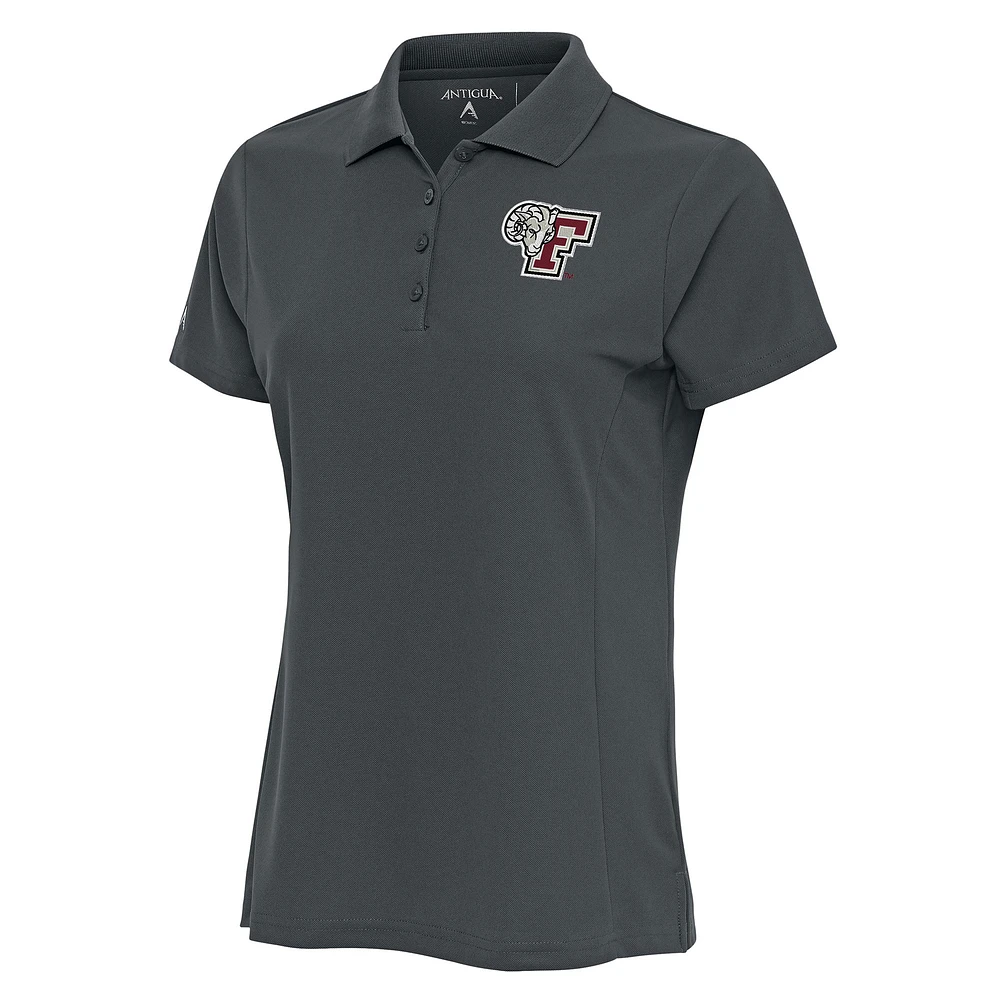 Women's Antigua Pewter Fordham Rams Legacy Pique Polo
