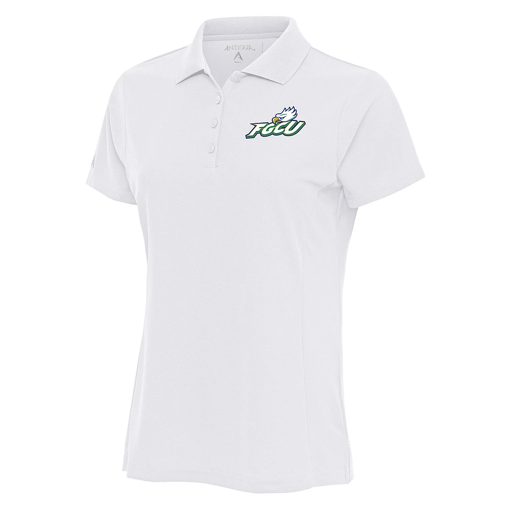 Women's Antigua White Florida Gulf Coast Eagles Legacy Pique Polo