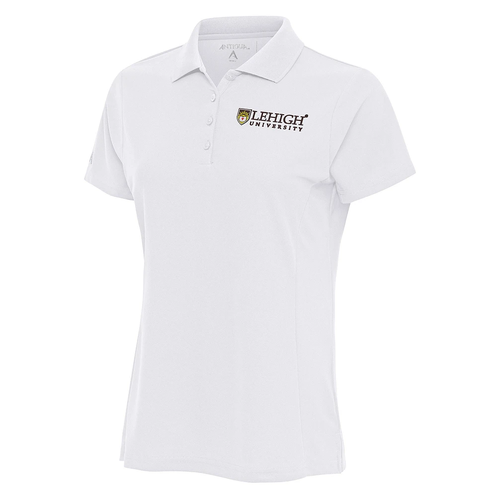 Women's Antigua White Lehigh Mountain Hawks Legacy Pique Polo