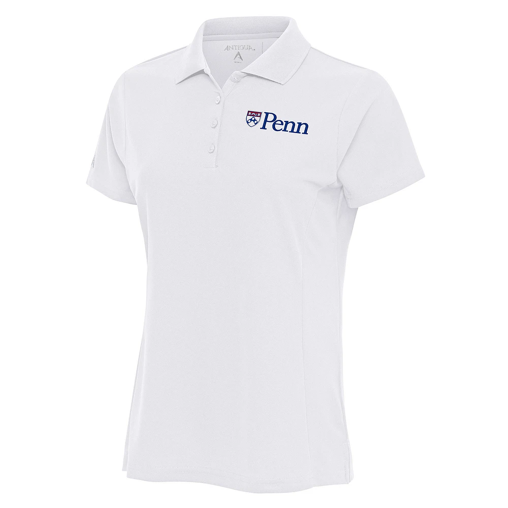 Women's Antigua Pennsylvania Quakers Legacy Pique Polo