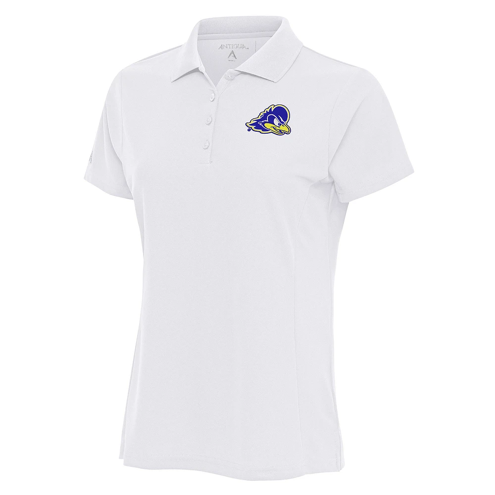 Women's Antigua White Delaware Fightin' Blue Hens Legacy Pique Polo
