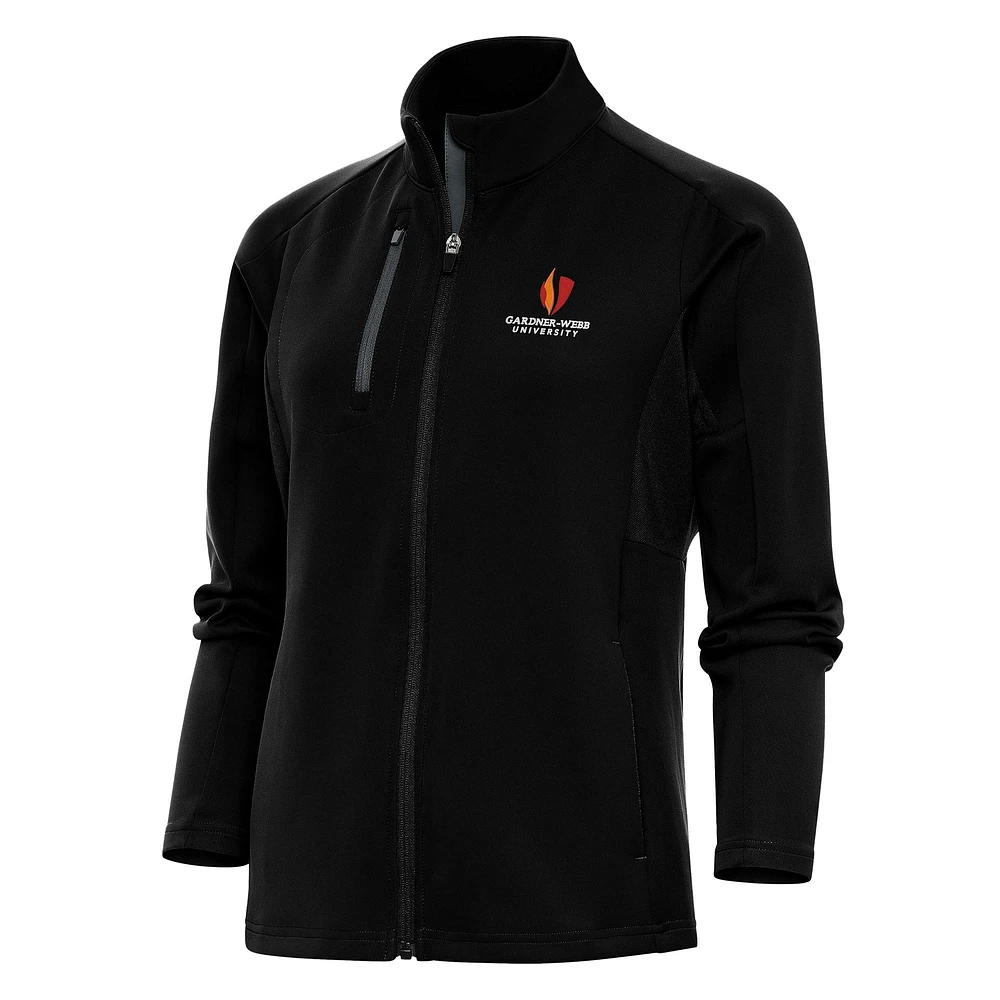 Women's Antigua Black Gardner-Webb Bulldogs Generation Full-Zip Jacket