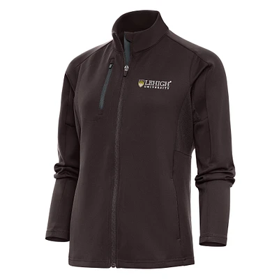 Women's Antigua Brown Lehigh Mountain Hawks Generation Full-Zip Jacket
