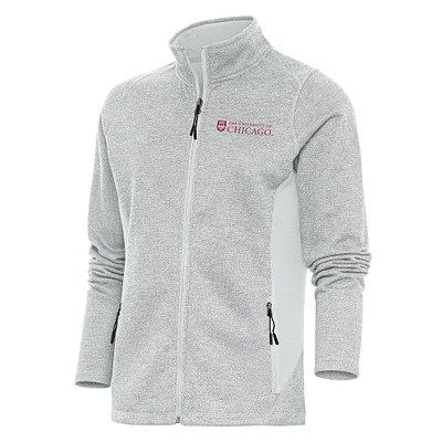Women's Antigua Gray UChicago Maroons Course Full-Zip Jacket