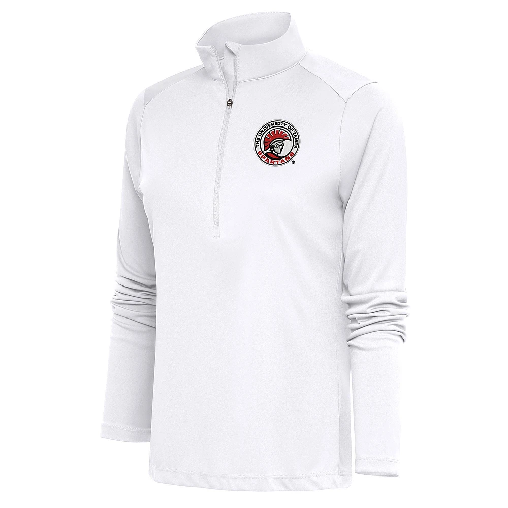 Women's Antigua Tampa Spartans Tribute Half-Zip Pullover Top