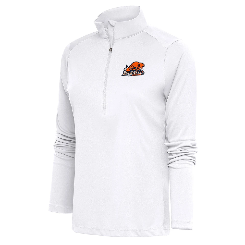Women's Antigua Bucknell Bison Tribute Half-Zip Pullover Top