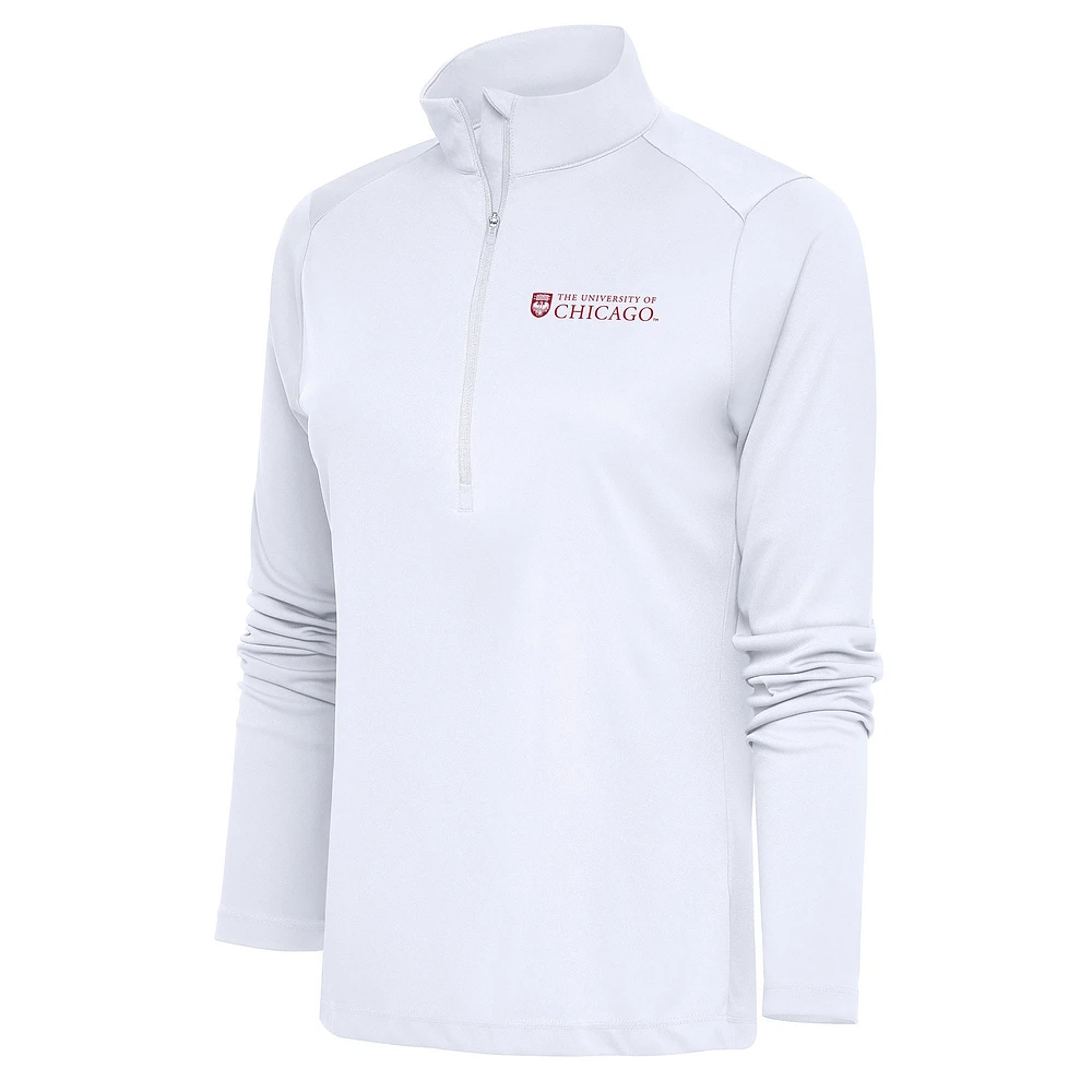 Women's Antigua UChicago Maroons Tribute Half-Zip Pullover Top