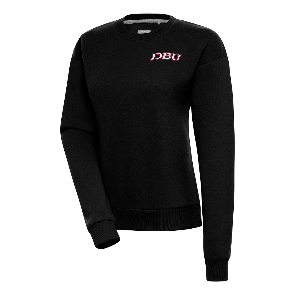 Women's Antigua Dallas Baptist Patriots Victory Crewneck Pullover Sweatshirt