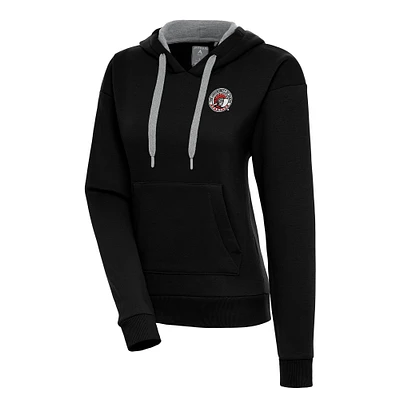Women's Antigua Black Tampa Spartans Victory Pullover Hoodie