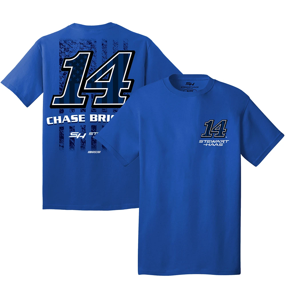 Men's Stewart-Haas Racing Team Collection Royal Chase Briscoe Flag T-Shirt