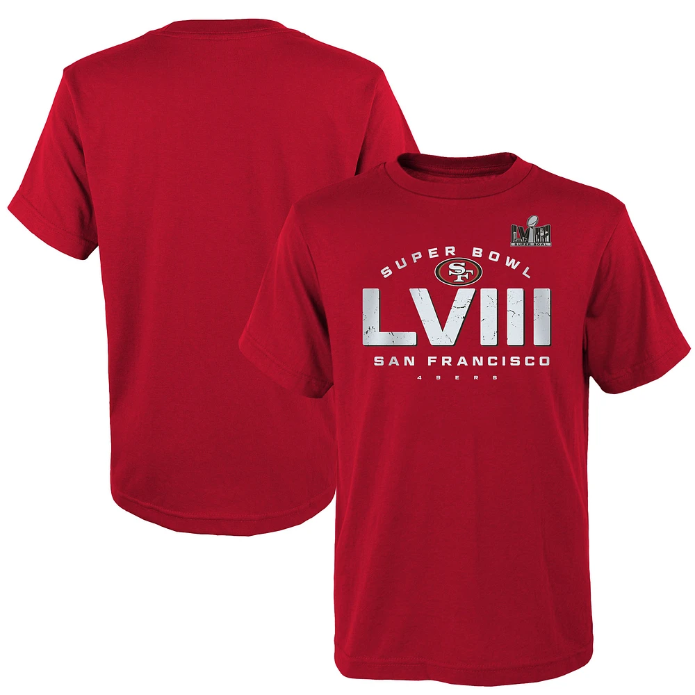 Youth Scarlet San Francisco 49ers Super Bowl LVIII Made It T-Shirt