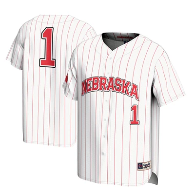 Youth GameDay Greats #1 White Nebraska Huskers Lightweight Baseball Jersey