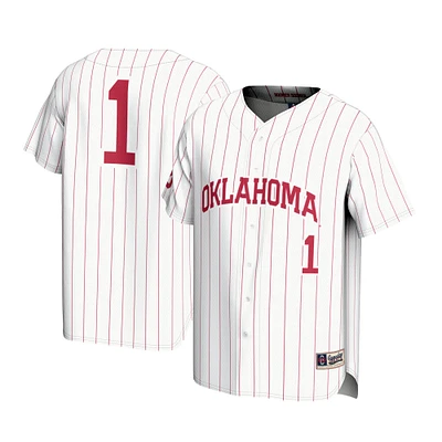Youth GameDay Greats #1 White Oklahoma Sooners Lightweight Baseball Jersey
