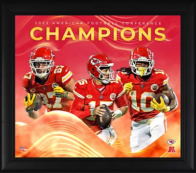 Kansas City Chiefs Framed 15" x 17" 2023 AFC Champions Collage