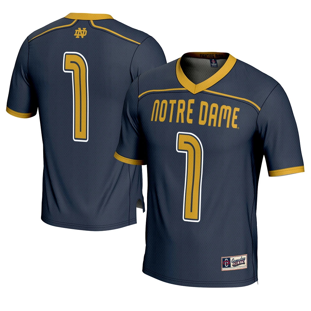 Men's GameDay Greats #1 Navy Notre Dame Fighting Irish Lightweight Lacrosse Fashion Jersey