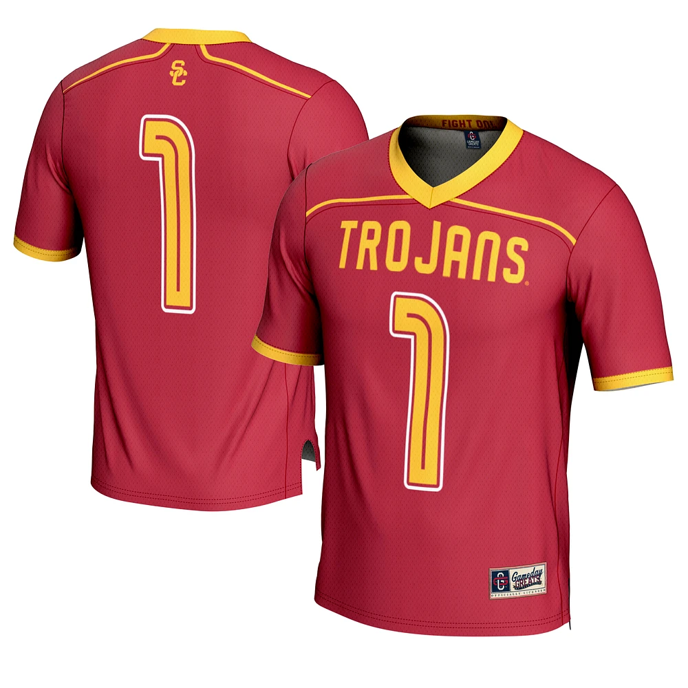 Men's GameDay Greats #1 Cardinal USC Trojans Lightweight Lacrosse Fashion Jersey