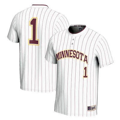 Youth GameDay Greats #1 White Minnesota Golden Gophers Lightweight Softball Jersey