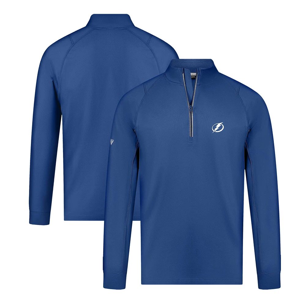 Men's Levelwear Blue Tampa Bay Lightning Theory Insignia Core Quarter-Zip Pullover Top