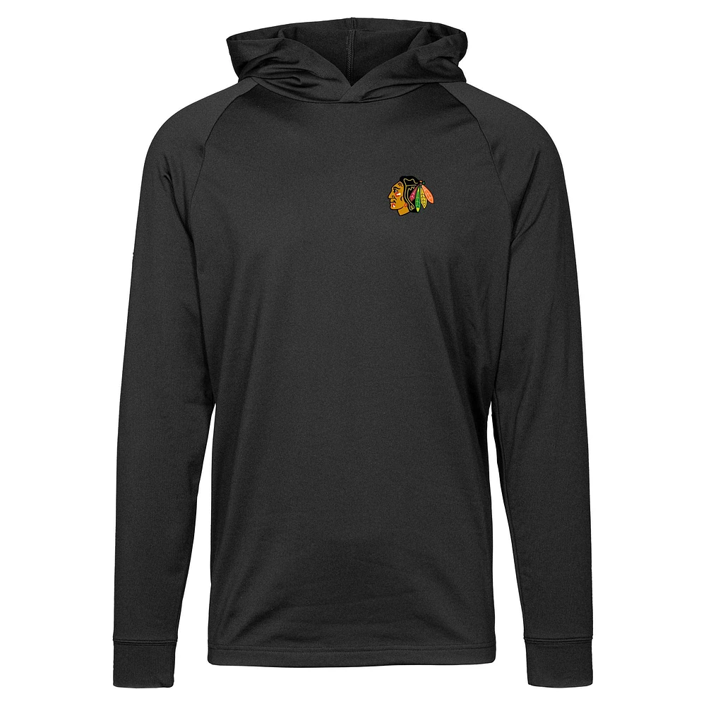 Men's Levelwear Black Chicago Blackhawks Dimension Insignia Core Pullover Hoodie