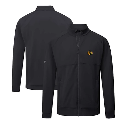 Men's Levelwear Black Chicago Blackhawks Form Insignia Core Full-Zip Jacket