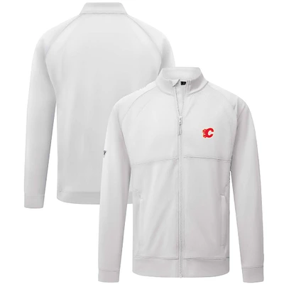 Men's Levelwear White Calgary Flames Form Insignia Core Full-Zip Jacket