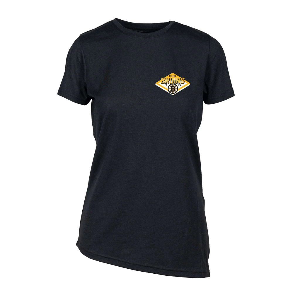 Women's Levelwear Black Boston Bruins Birch Club Patch 2.0 T-Shirt