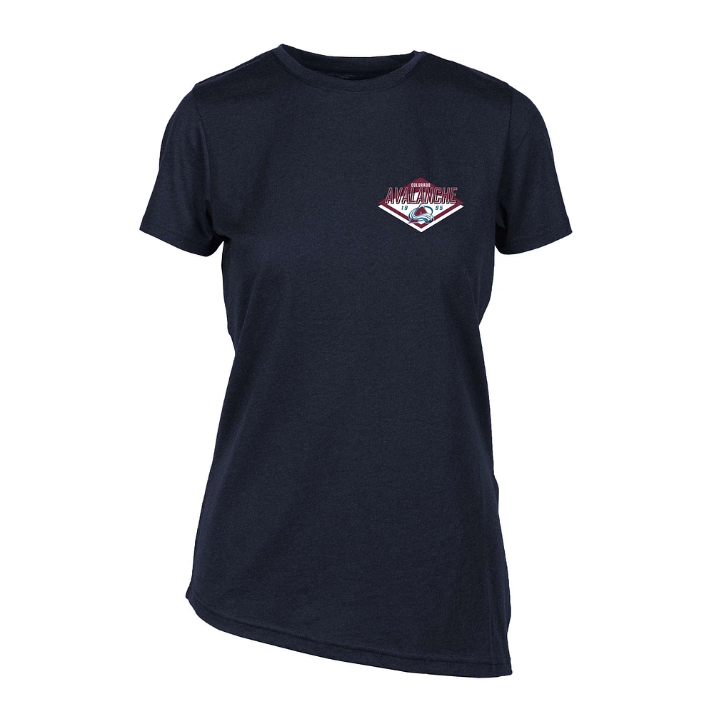 Women's Levelwear Navy Colorado Avalanche Birch Club Patch 2.0 T-Shirt