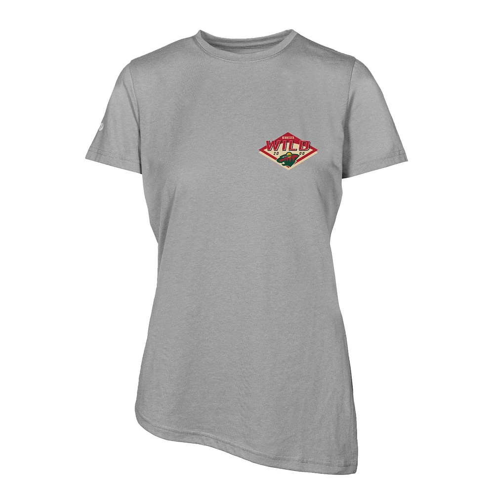 Women's Levelwear Gray Minnesota Wild Birch Club Patch 2.0 T-Shirt